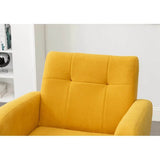 Bright Yellow Relaxing Tufted Velvet Sofa Lounge Chair - Decor Smart