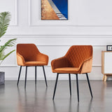 Brown Chrome Diamond Shape Velvet Sofa Lounge Chair - Decor Smart