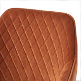 Brown Chrome Diamond Shape Velvet Sofa Lounge Chair - Decor Smart