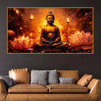 Buddha Energy Crystal Glass Painting for Living Room