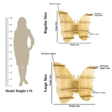 Butterfly Shape Backlit Designer Wooden Wall Shelf / Book Shelf / Night Light, Oak Finish - Decor Smart