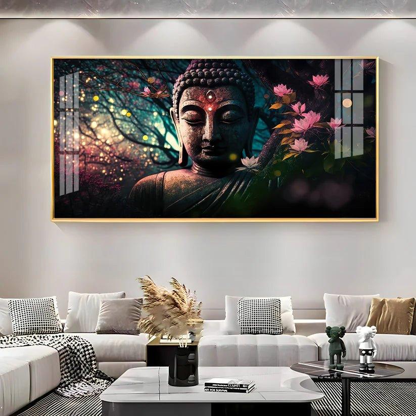 Calm Buddha Premium Acrylic Floating Wall Painting - Decor Smart