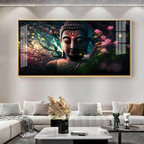 Calm Buddha Premium Acrylic Floating Wall Painting - Decor Smart