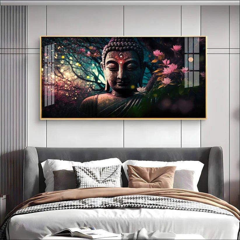 Calm Buddha Premium Acrylic Floating Wall Painting - Decor Smart