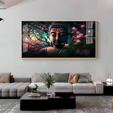 Calm Buddha Premium Acrylic Floating Wall Painting - Decor Smart