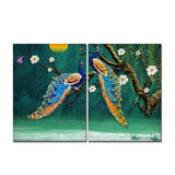 Canvas Bedroom Wall Painting of 2 Pieces Beautiful Bird Couple in Forest - Decor Smart