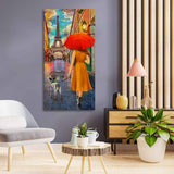 Canvas Wall Hanging Painting Rainy Day Street View of Paris - Decor Smart