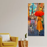 Canvas Wall Hanging Painting Rainy Day Street View of Paris - Decor Smart