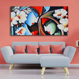 Canvas Wall Painting of Lord Radha Krishna Abstract Pattern - Decor Smart