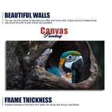 Macaw Parrot in Tree Hole – Canvas Wall Painting - Decor Smart
