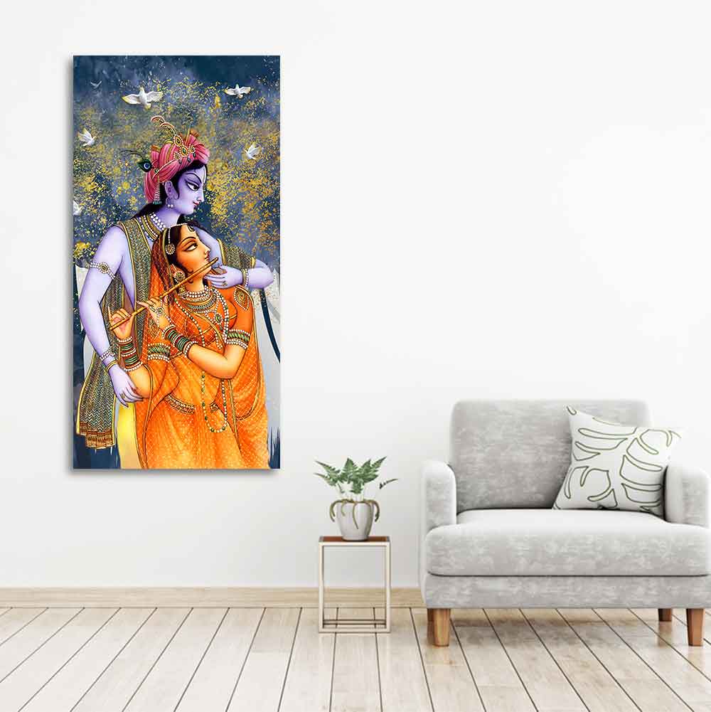 Canvas Wall Painting of Radhe Krishna - Decor Smart