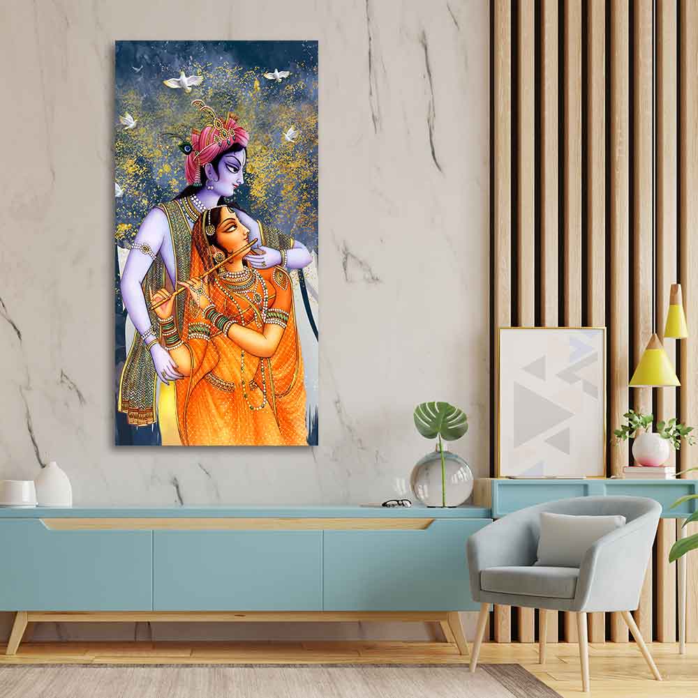 Canvas Wall Painting of Radhe Krishna - Decor Smart