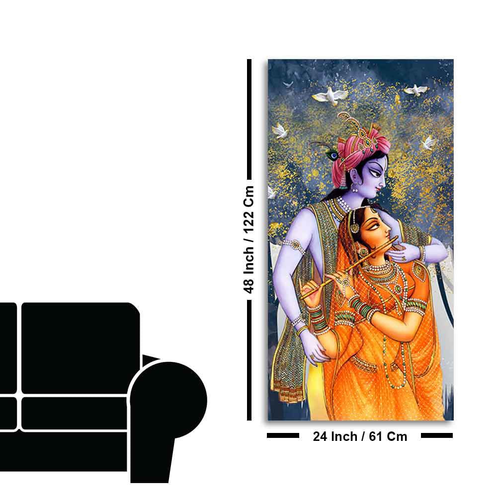 Canvas Wall Painting of Radhe Krishna - Decor Smart