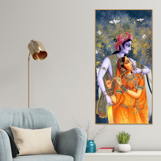 Canvas Wall Painting of Radhe Krishna - Decor Smart