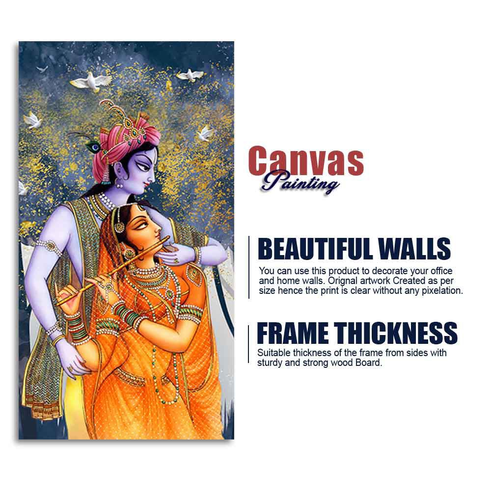 Canvas Wall Painting of Radhe Krishna - Decor Smart