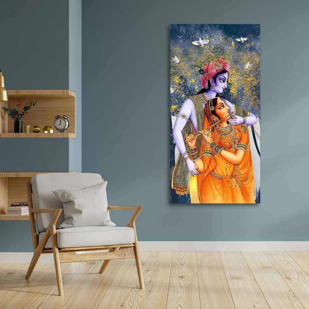 Canvas Wall Painting of Radhe Krishna - Decor Smart