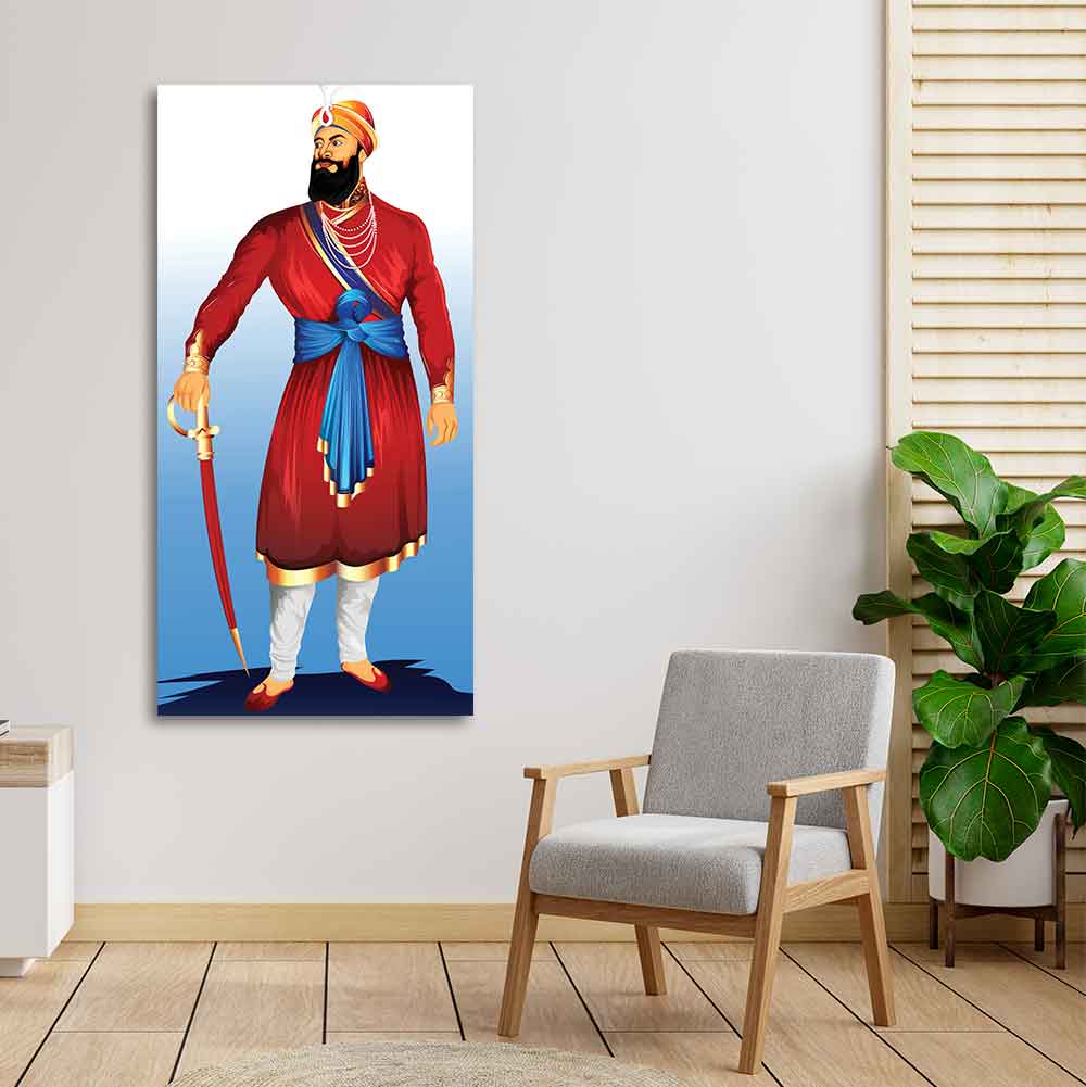 Canvas Wall Painting of Shri Guru Gobind Singh - Decor Smart