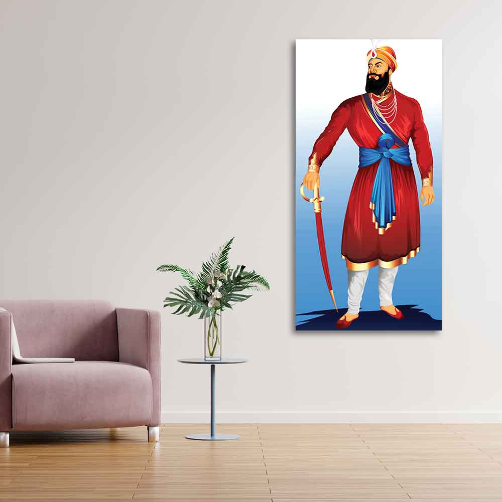 Canvas Wall Painting of Shri Guru Gobind Singh - Decor Smart