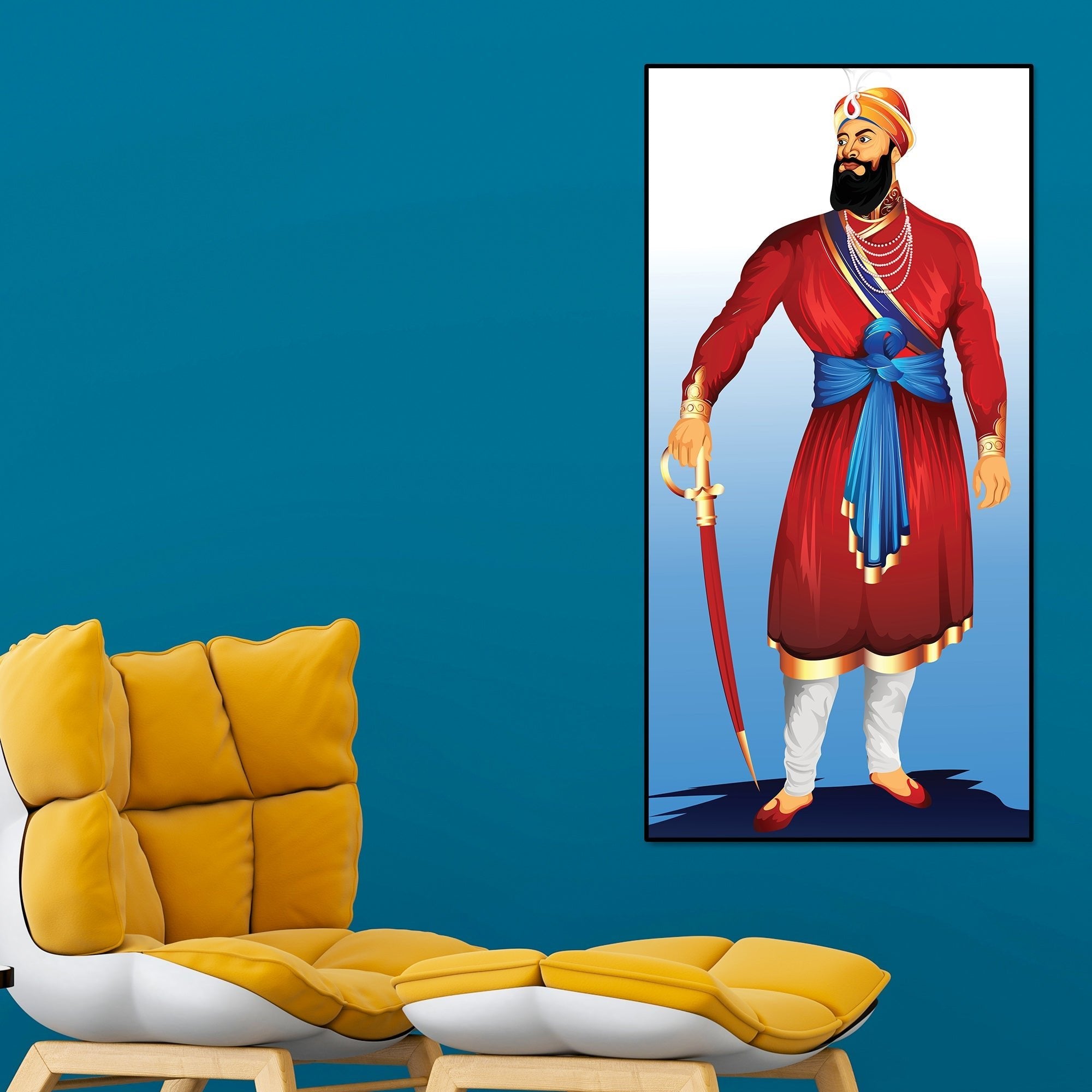 Canvas Wall Painting of Shri Guru Gobind Singh - Decor Smart