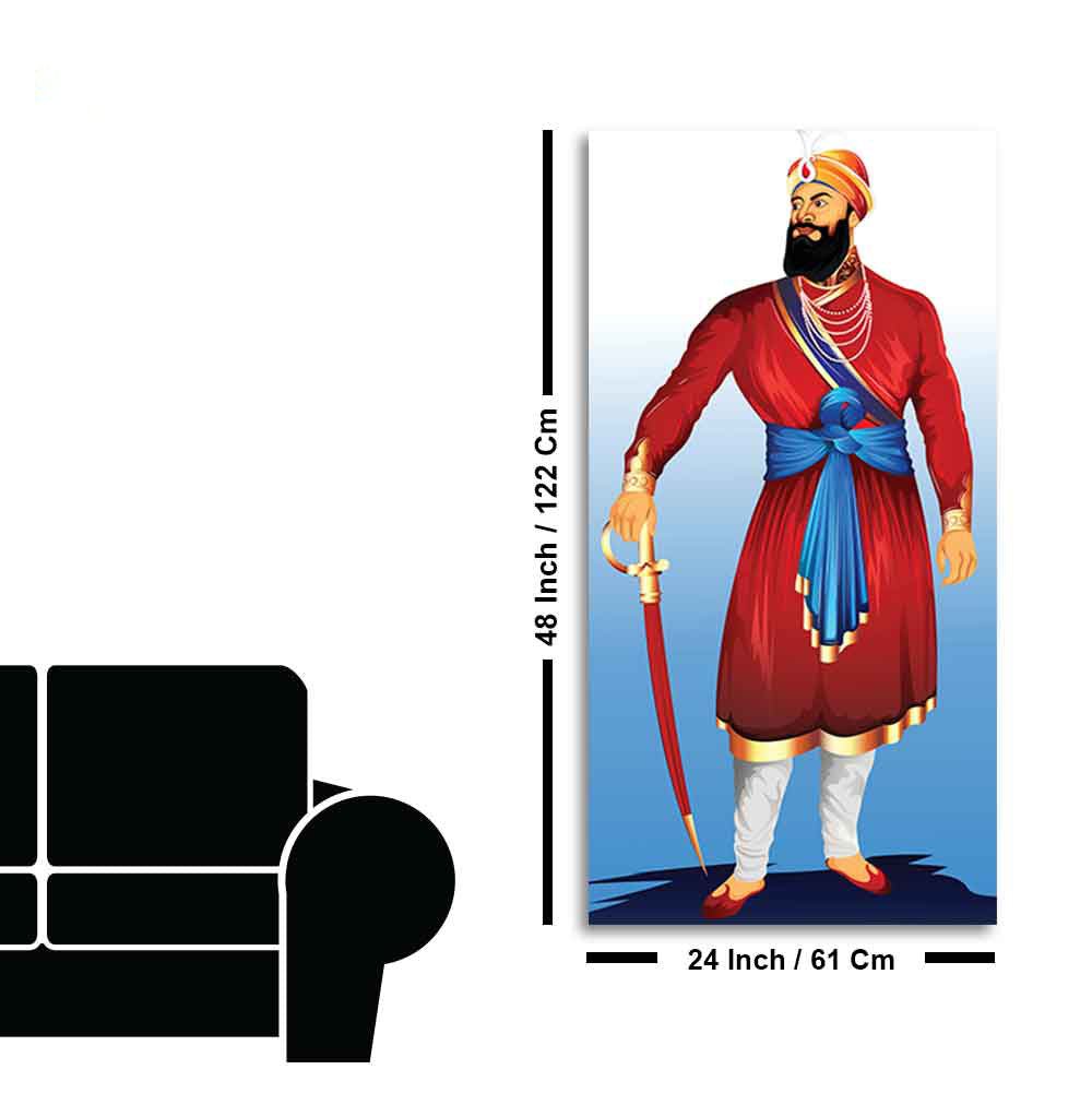 Canvas Wall Painting of Shri Guru Gobind Singh - Decor Smart