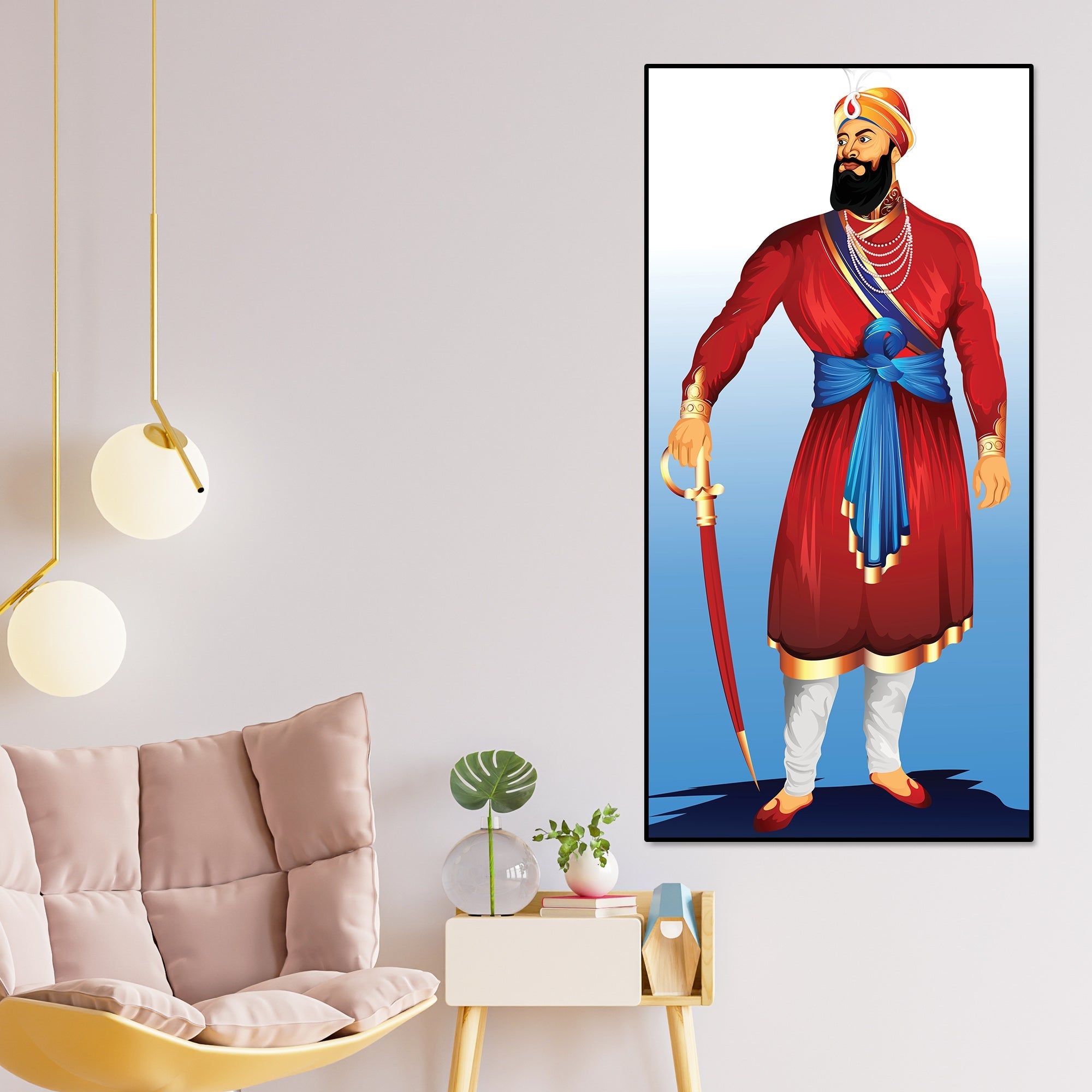 Canvas Wall Painting of Shri Guru Gobind Singh - Decor Smart