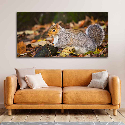Canvas Wall Painting Squirrel in The Forest - Decor Smart