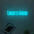 Cardio Is Hardio Text Neon LED Light