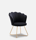 Charcoal Grey Rounded Back Comfy Velvet Accent Chair - Decor Smart