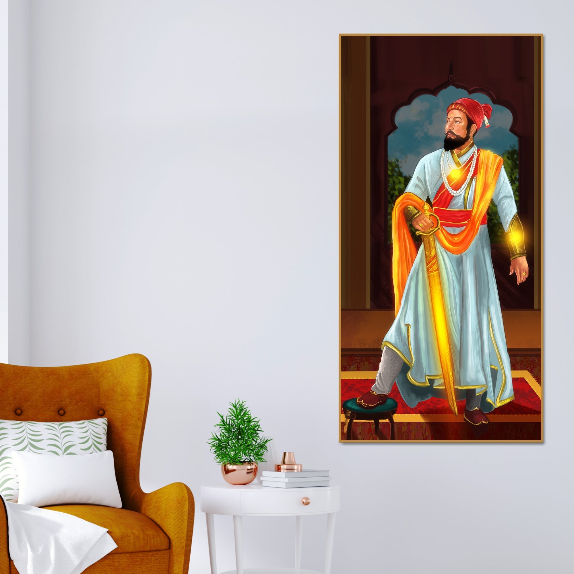 Chhatrapati Shivaji Maharaj Canvas Wall Painting - Decor Smart