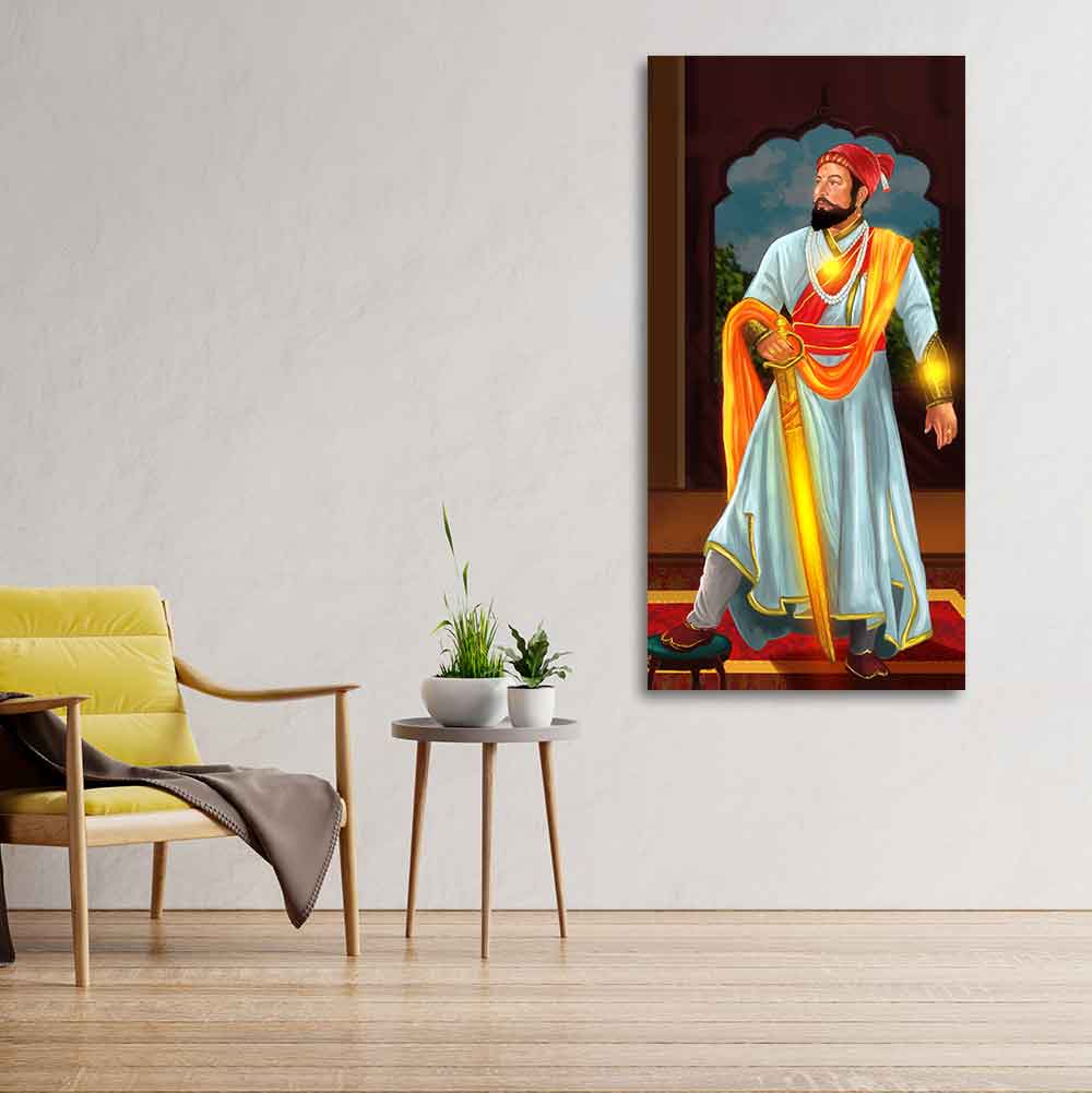 Chhatrapati Shivaji Maharaj Canvas Wall Painting - Decor Smart