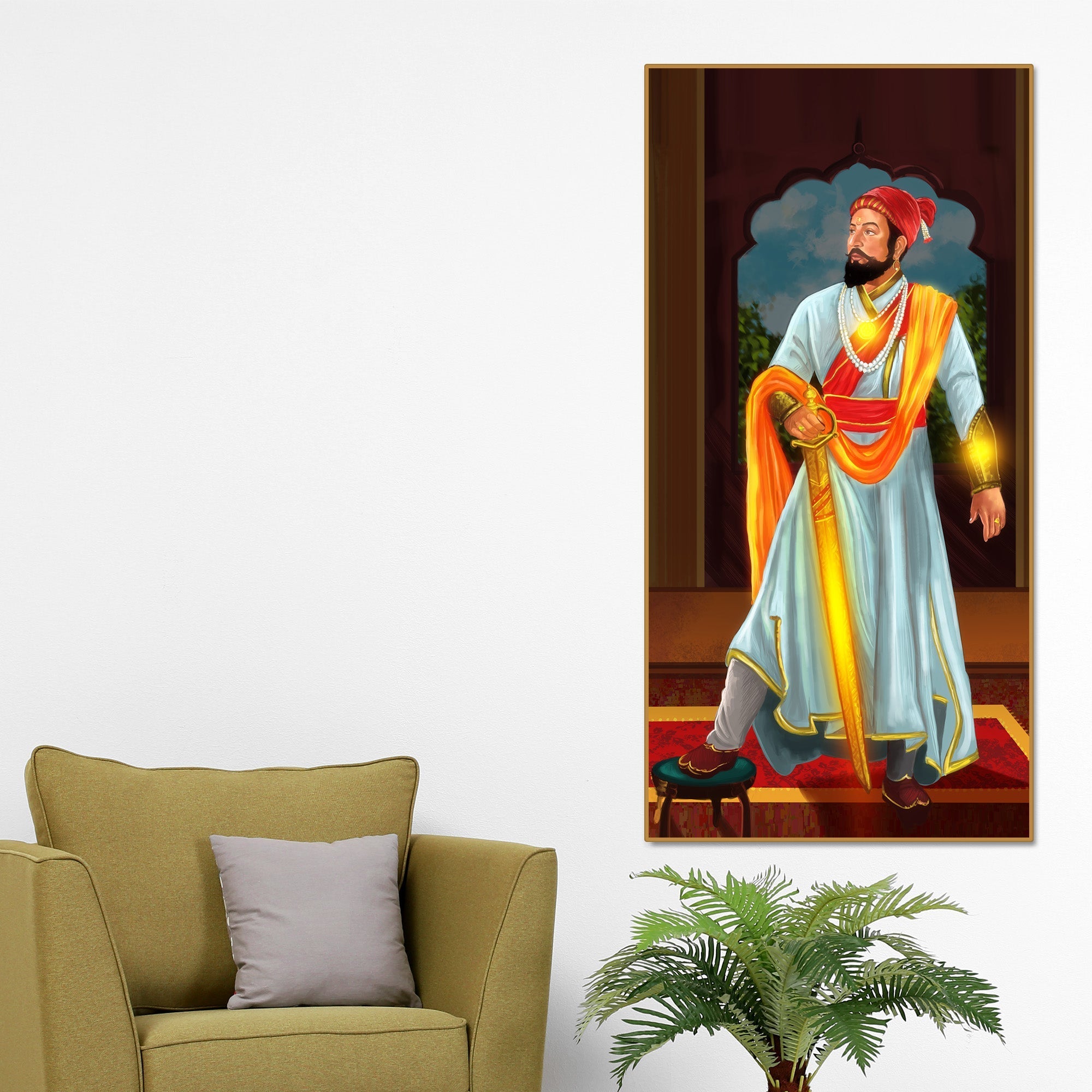 Chhatrapati Shivaji Maharaj Canvas Wall Painting - Decor Smart
