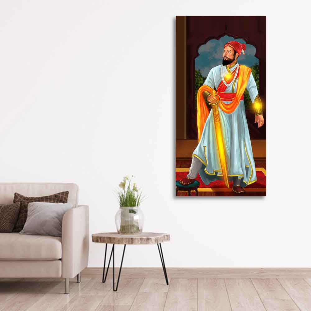 Chhatrapati Shivaji Maharaj Canvas Wall Painting - Decor Smart