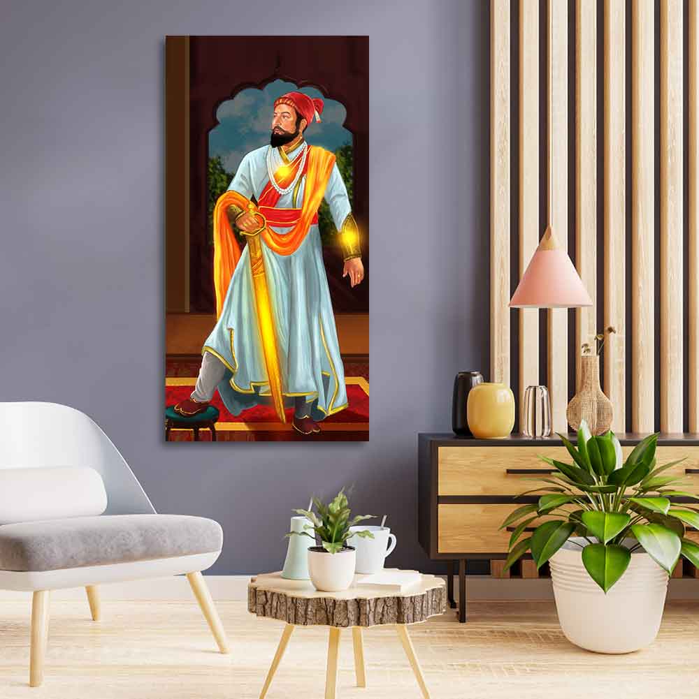 Chhatrapati Shivaji Maharaj Canvas Wall Painting - Decor Smart