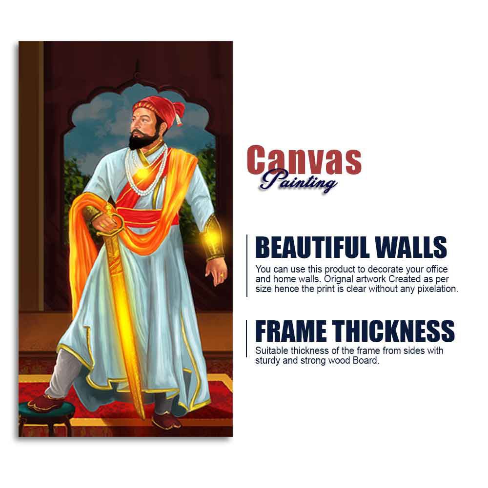 Chhatrapati Shivaji Maharaj Canvas Wall Painting - Decor Smart