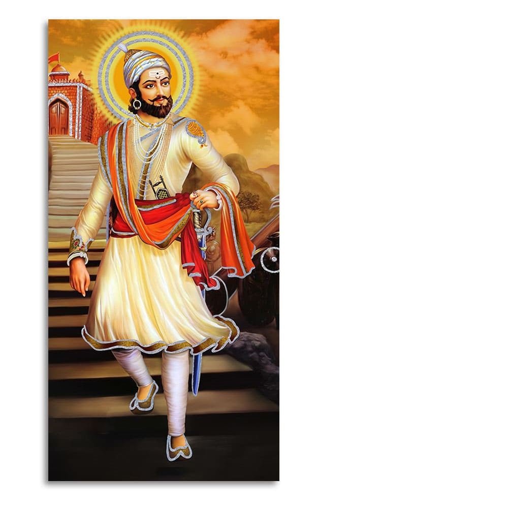 Chhatrapati Shivaji Maharaj Premium Canvas Wall Painting - Decor Smart