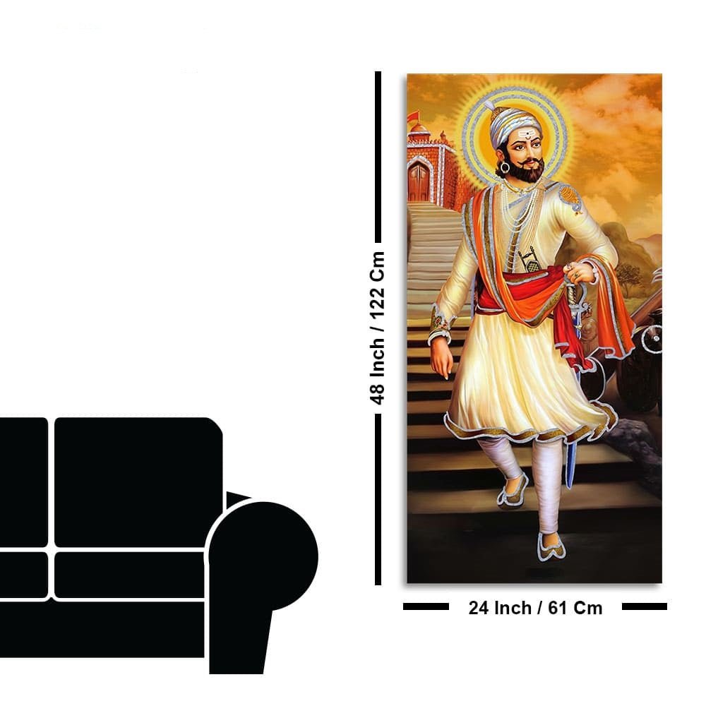 Chhatrapati Shivaji Maharaj Premium Canvas Wall Painting - Decor Smart
