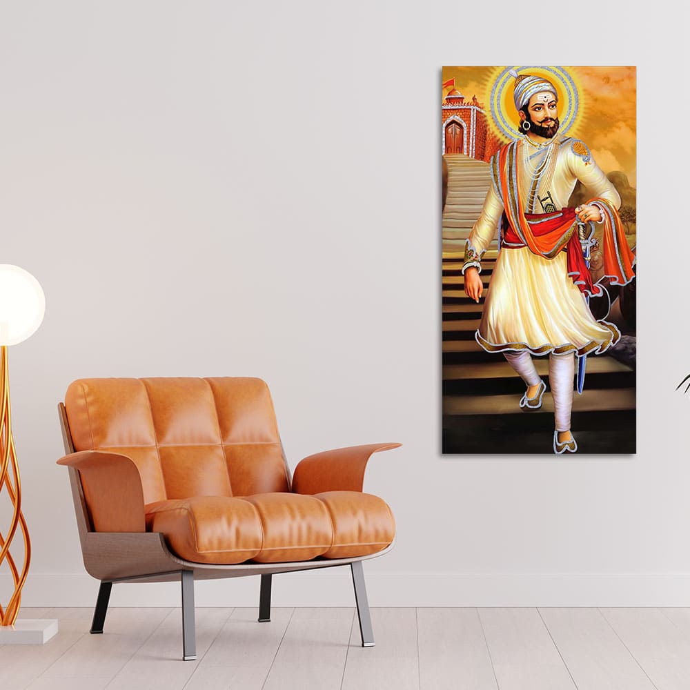 Chhatrapati Shivaji Maharaj Premium Canvas Wall Painting - Decor Smart