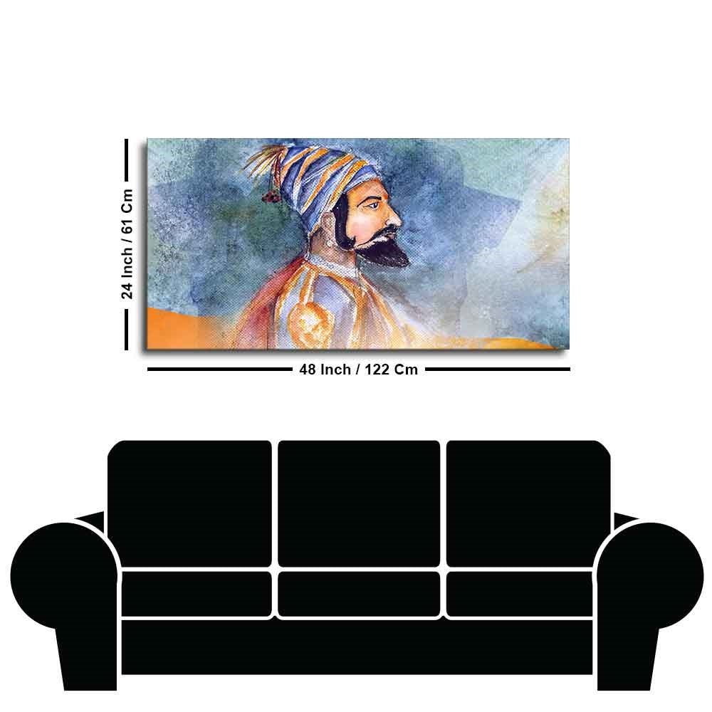 Chhatrapati Shivaji Maharaj Wall Painting - Decor Smart