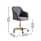 Chic Grey Accent Chair with Tufted Design