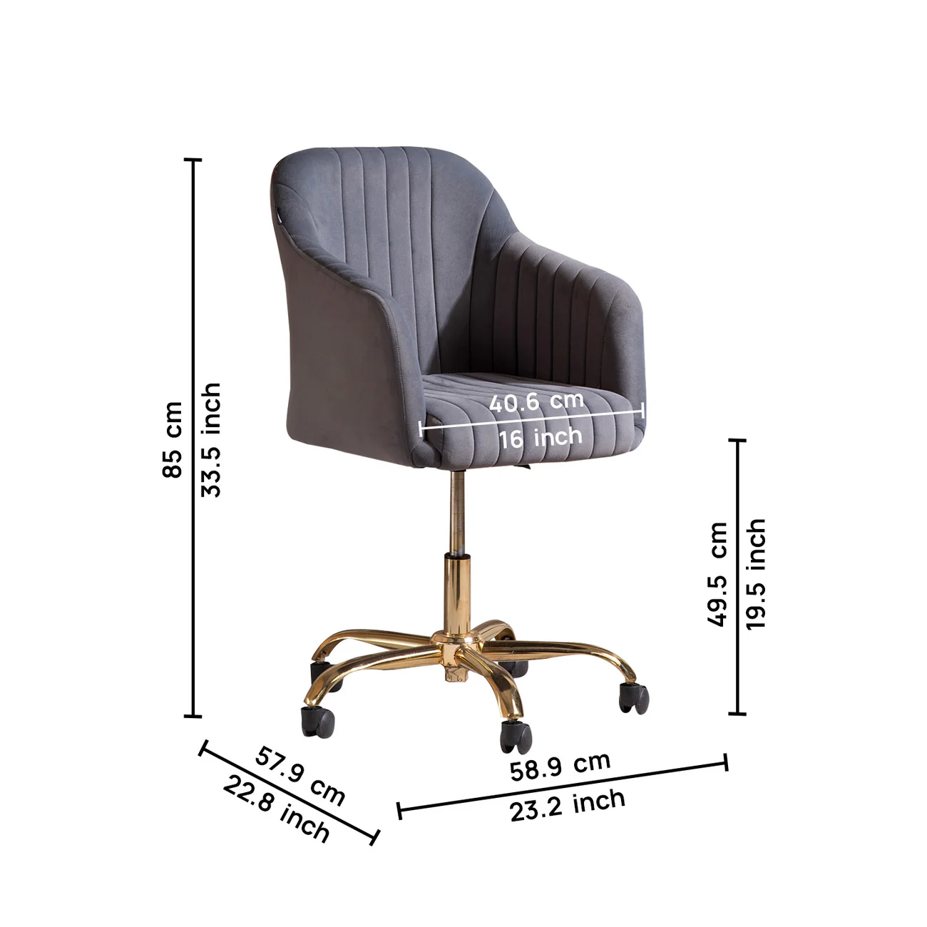 Chic Grey Accent Chair with Tufted Design