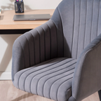 Chic Grey Accent Chair with Tufted Design