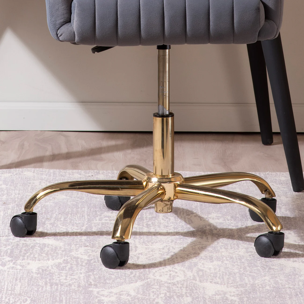 Chic Grey Accent Chair with Tufted Design