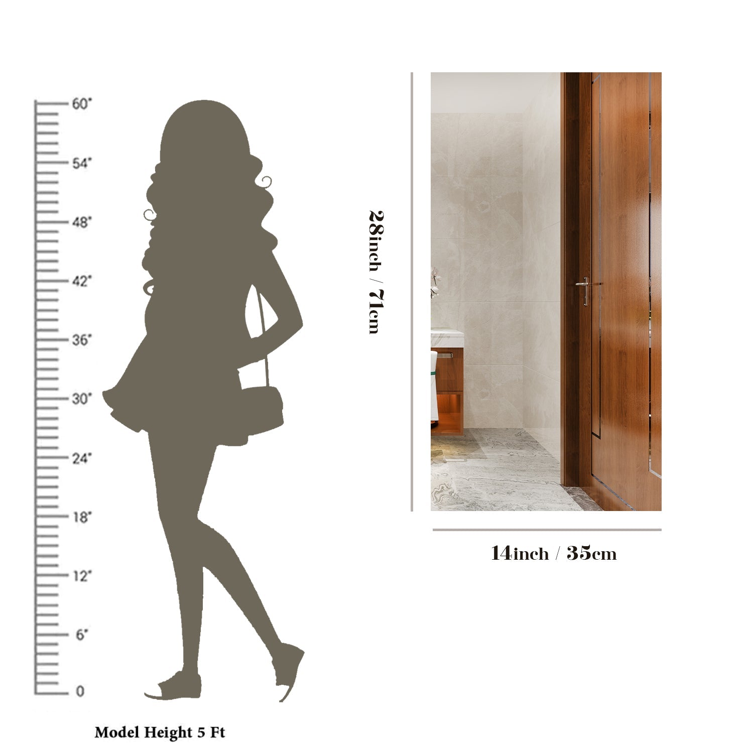 Chic & Minimalist Rectangular Bathroom Mirror With LED - Decor Smart