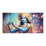 Classic Canvas Wall Panting of Lord Krishna Playing with Flute - Decor Smart