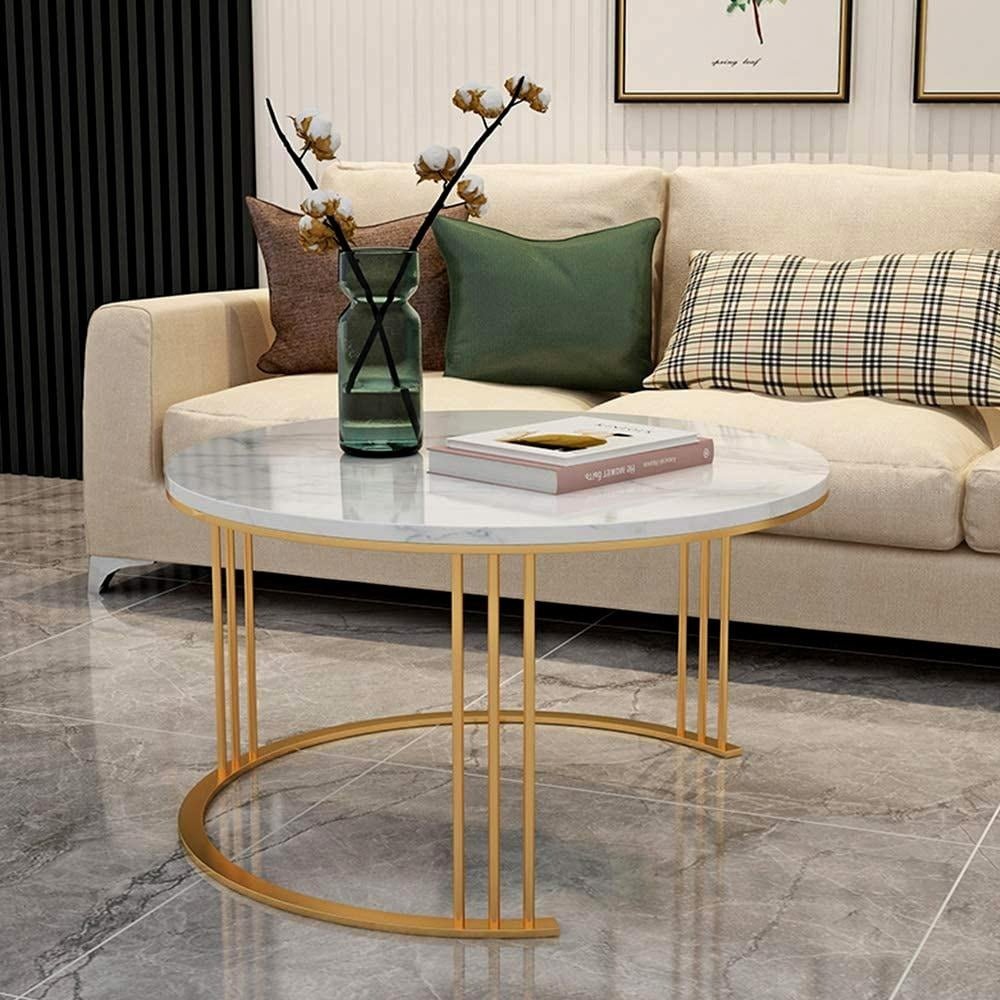 Classic Designer Tethered Iron Stand Coffee Table Set of 2 - Decor Smart
