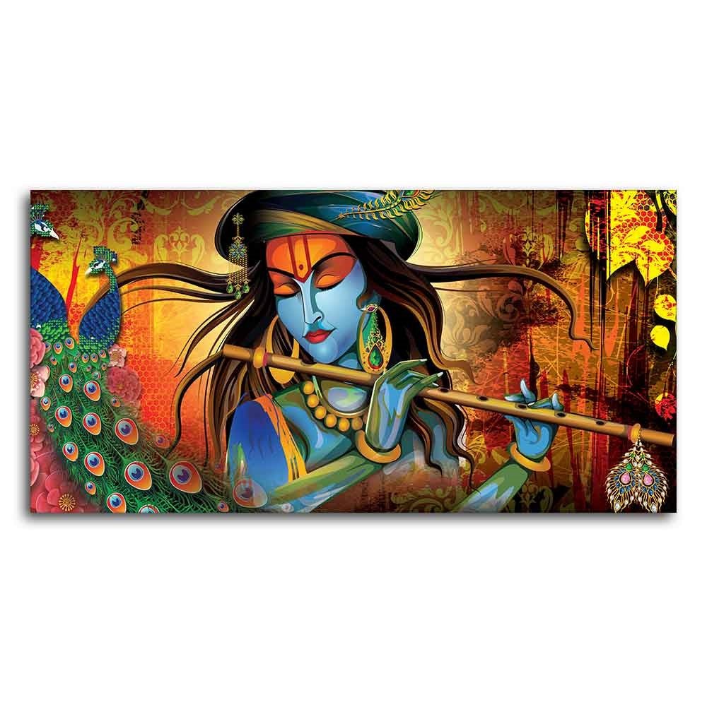 Classic Lord Krishna Premium Wall Painting - Decor Smart