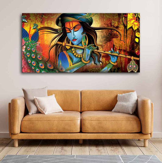 Classic Lord Krishna Premium Wall Painting - Decor Smart