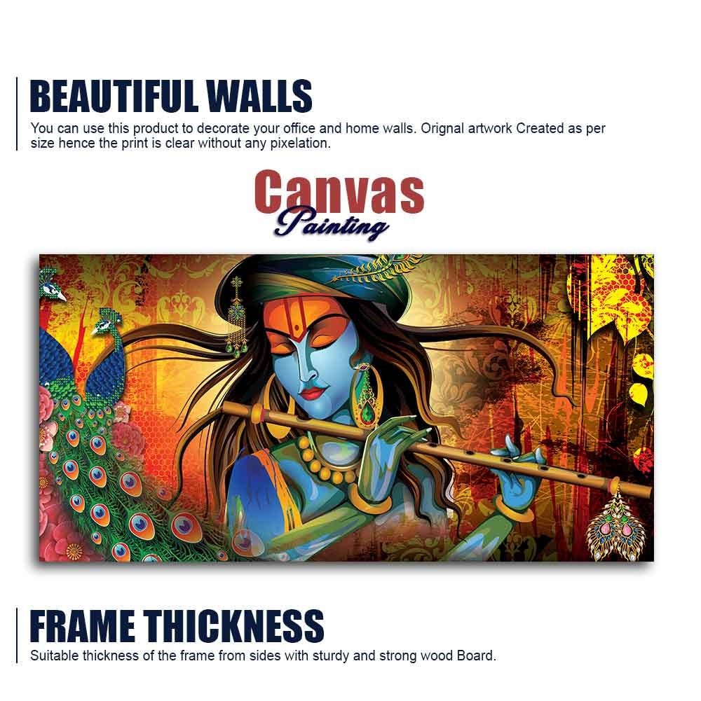 Classic Lord Krishna Premium Wall Painting - Decor Smart