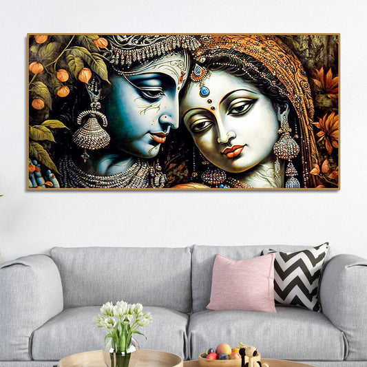 Classic Lord Radha Rani and krishna Canvas Wall Painting - Decor Smart