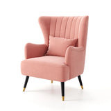Classic Peach Chic Tufted Sofa Lounge Chair with Cushion - Decor Smart